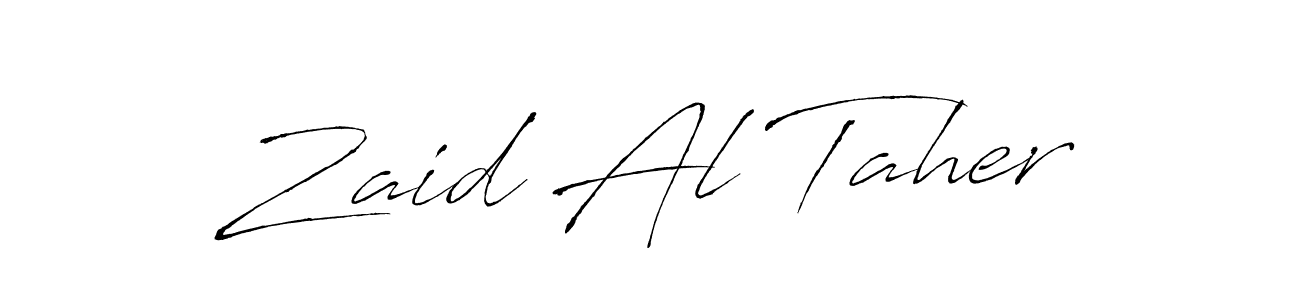 Design your own signature with our free online signature maker. With this signature software, you can create a handwritten (Antro_Vectra) signature for name Zaid Al Taher. Zaid Al Taher signature style 6 images and pictures png