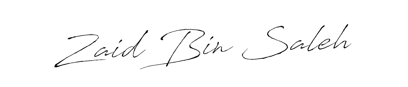 Make a beautiful signature design for name Zaid Bin Saleh. With this signature (Antro_Vectra) style, you can create a handwritten signature for free. Zaid Bin Saleh signature style 6 images and pictures png