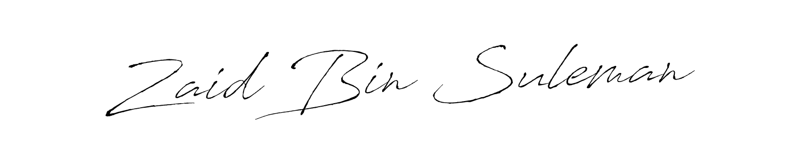 Zaid Bin Suleman stylish signature style. Best Handwritten Sign (Antro_Vectra) for my name. Handwritten Signature Collection Ideas for my name Zaid Bin Suleman. Zaid Bin Suleman signature style 6 images and pictures png