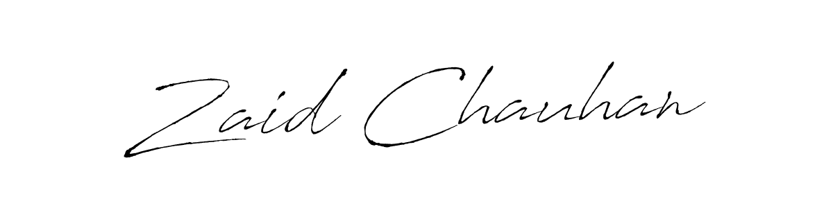 How to make Zaid Chauhan name signature. Use Antro_Vectra style for creating short signs online. This is the latest handwritten sign. Zaid Chauhan signature style 6 images and pictures png