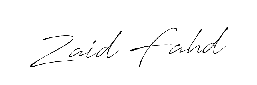 Create a beautiful signature design for name Zaid Fahd. With this signature (Antro_Vectra) fonts, you can make a handwritten signature for free. Zaid Fahd signature style 6 images and pictures png