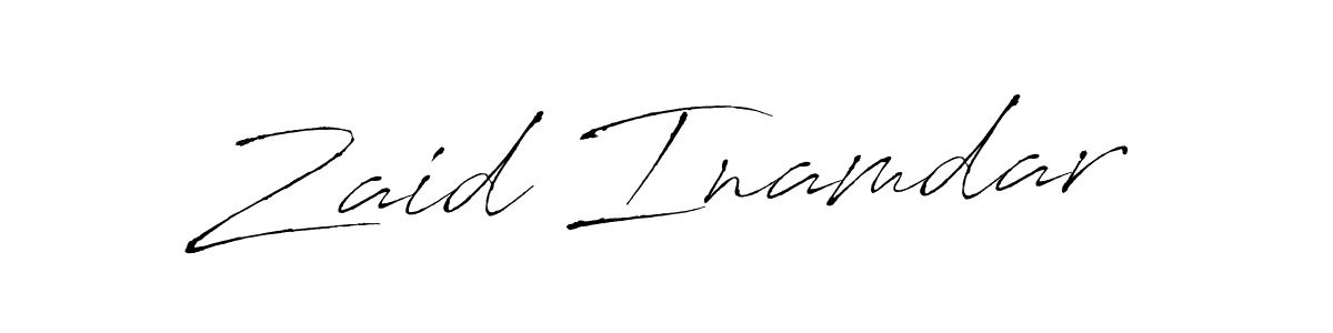 Create a beautiful signature design for name Zaid Inamdar. With this signature (Antro_Vectra) fonts, you can make a handwritten signature for free. Zaid Inamdar signature style 6 images and pictures png