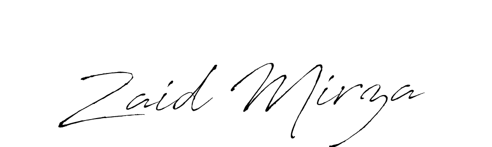 Create a beautiful signature design for name Zaid Mirza. With this signature (Antro_Vectra) fonts, you can make a handwritten signature for free. Zaid Mirza signature style 6 images and pictures png