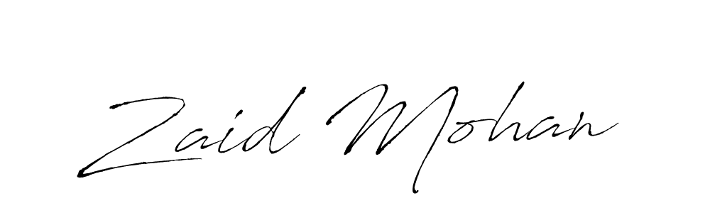 How to make Zaid Mohan name signature. Use Antro_Vectra style for creating short signs online. This is the latest handwritten sign. Zaid Mohan signature style 6 images and pictures png