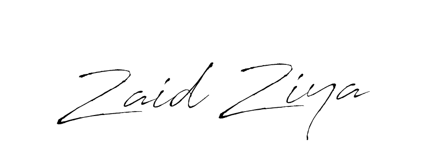 Zaid Ziya stylish signature style. Best Handwritten Sign (Antro_Vectra) for my name. Handwritten Signature Collection Ideas for my name Zaid Ziya. Zaid Ziya signature style 6 images and pictures png