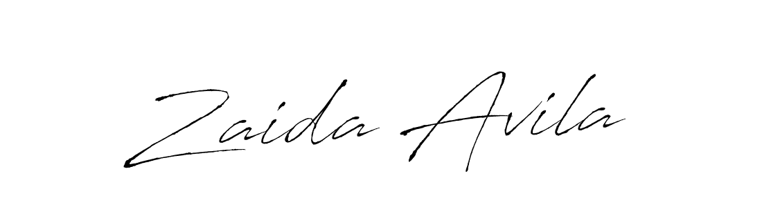 The best way (Antro_Vectra) to make a short signature is to pick only two or three words in your name. The name Zaida Avila include a total of six letters. For converting this name. Zaida Avila signature style 6 images and pictures png