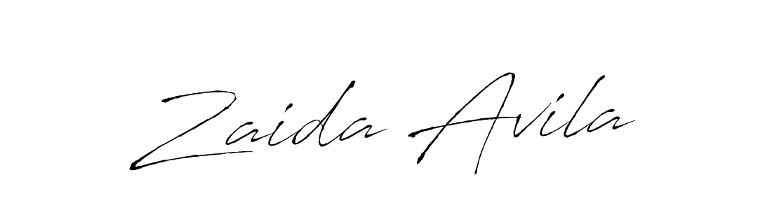 Zaida Avila stylish signature style. Best Handwritten Sign (Antro_Vectra) for my name. Handwritten Signature Collection Ideas for my name Zaida Avila. Zaida Avila signature style 6 images and pictures png