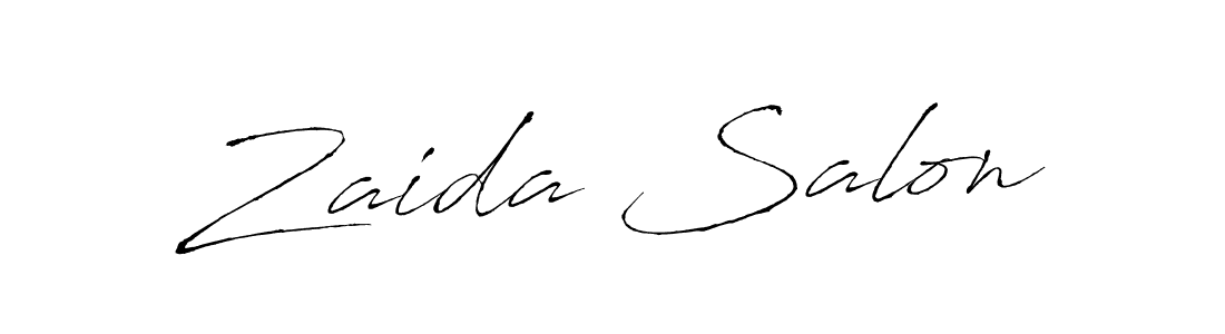 You should practise on your own different ways (Antro_Vectra) to write your name (Zaida Salon) in signature. don't let someone else do it for you. Zaida Salon signature style 6 images and pictures png