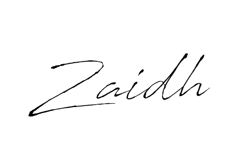 Use a signature maker to create a handwritten signature online. With this signature software, you can design (Antro_Vectra) your own signature for name Zaidh. Zaidh signature style 6 images and pictures png