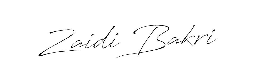 Create a beautiful signature design for name Zaidi Bakri. With this signature (Antro_Vectra) fonts, you can make a handwritten signature for free. Zaidi Bakri signature style 6 images and pictures png