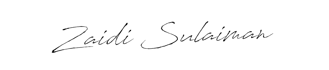 Zaidi Sulaiman stylish signature style. Best Handwritten Sign (Antro_Vectra) for my name. Handwritten Signature Collection Ideas for my name Zaidi Sulaiman. Zaidi Sulaiman signature style 6 images and pictures png