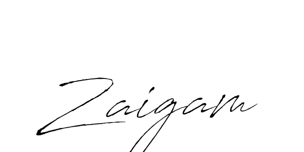 Also we have Zaigam name is the best signature style. Create professional handwritten signature collection using Antro_Vectra autograph style. Zaigam signature style 6 images and pictures png