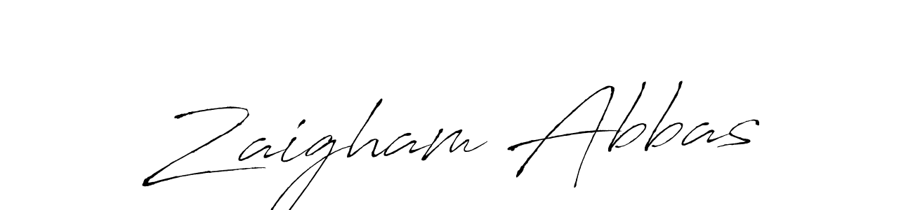 Also we have Zaigham Abbas name is the best signature style. Create professional handwritten signature collection using Antro_Vectra autograph style. Zaigham Abbas signature style 6 images and pictures png