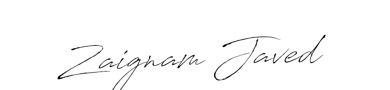 The best way (Antro_Vectra) to make a short signature is to pick only two or three words in your name. The name Zaignam Javed include a total of six letters. For converting this name. Zaignam Javed signature style 6 images and pictures png