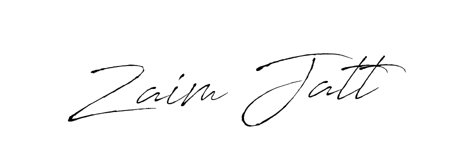 You should practise on your own different ways (Antro_Vectra) to write your name (Zaim Jatt) in signature. don't let someone else do it for you. Zaim Jatt signature style 6 images and pictures png