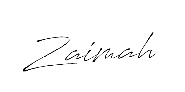 Design your own signature with our free online signature maker. With this signature software, you can create a handwritten (Antro_Vectra) signature for name Zaimah. Zaimah signature style 6 images and pictures png