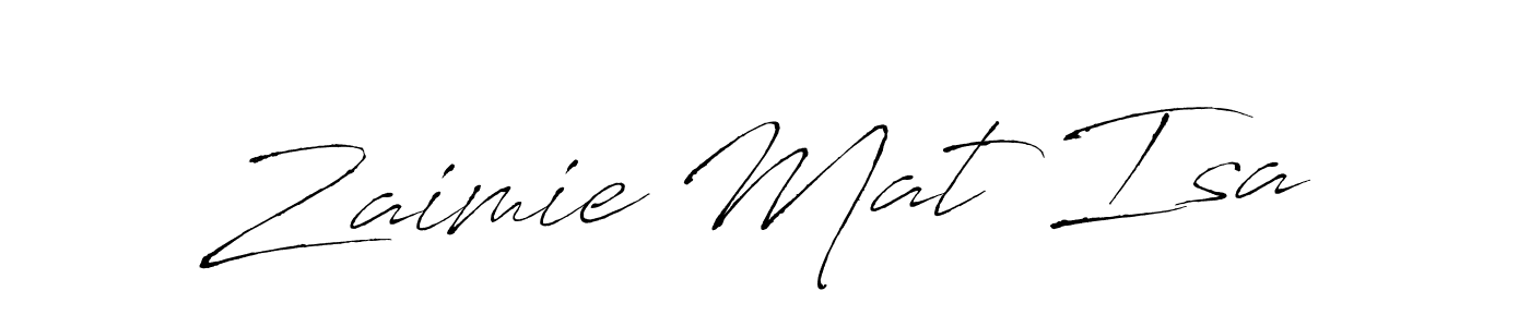 You should practise on your own different ways (Antro_Vectra) to write your name (Zaimie Mat Isa) in signature. don't let someone else do it for you. Zaimie Mat Isa signature style 6 images and pictures png