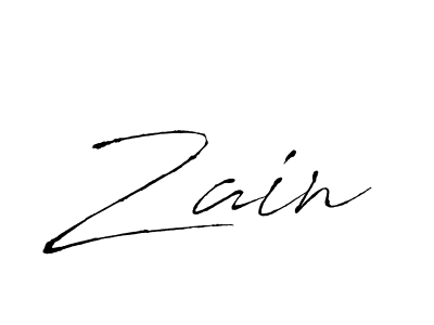 Design your own signature with our free online signature maker. With this signature software, you can create a handwritten (Antro_Vectra) signature for name Zain. Zain signature style 6 images and pictures png
