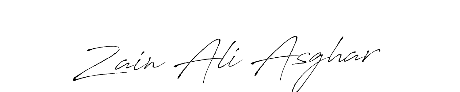 Make a beautiful signature design for name Zain Ali Asghar. With this signature (Antro_Vectra) style, you can create a handwritten signature for free. Zain Ali Asghar signature style 6 images and pictures png