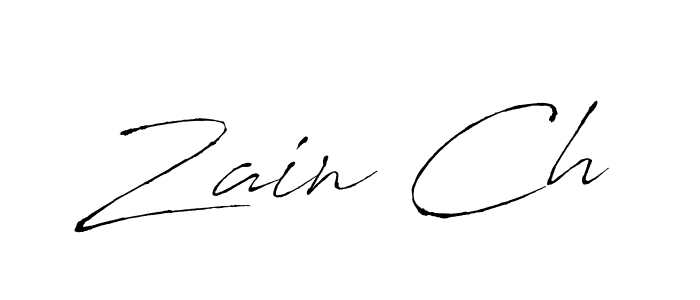 Also we have Zain Ch name is the best signature style. Create professional handwritten signature collection using Antro_Vectra autograph style. Zain Ch signature style 6 images and pictures png