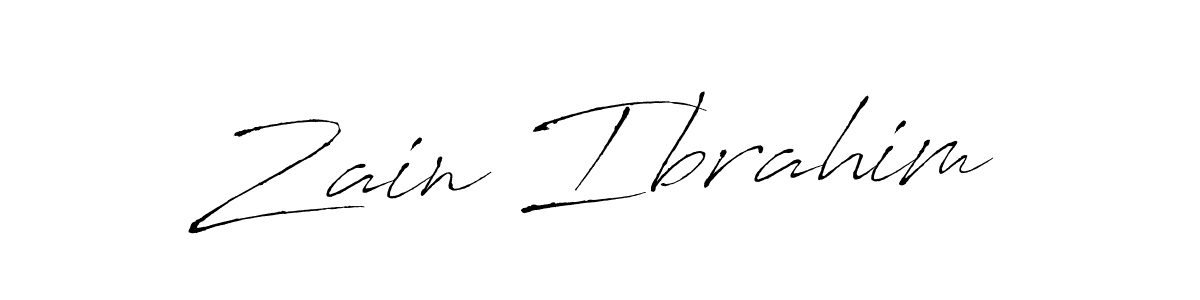 Create a beautiful signature design for name Zain Ibrahim. With this signature (Antro_Vectra) fonts, you can make a handwritten signature for free. Zain Ibrahim signature style 6 images and pictures png