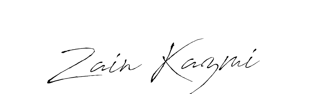 Zain Kazmi stylish signature style. Best Handwritten Sign (Antro_Vectra) for my name. Handwritten Signature Collection Ideas for my name Zain Kazmi. Zain Kazmi signature style 6 images and pictures png