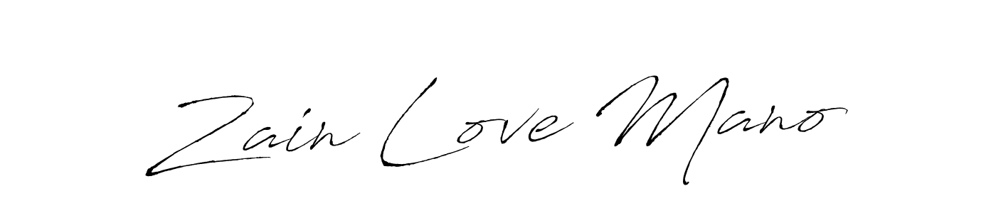 The best way (Antro_Vectra) to make a short signature is to pick only two or three words in your name. The name Zain Love Mano include a total of six letters. For converting this name. Zain Love Mano signature style 6 images and pictures png
