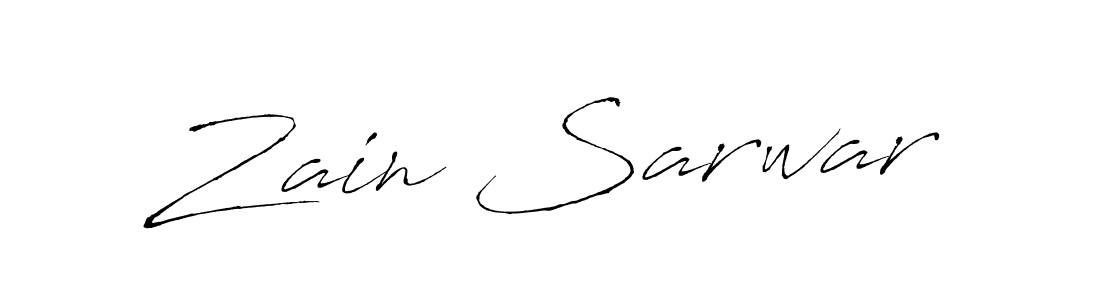 How to make Zain Sarwar name signature. Use Antro_Vectra style for creating short signs online. This is the latest handwritten sign. Zain Sarwar signature style 6 images and pictures png