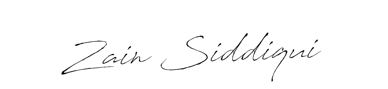 Make a beautiful signature design for name Zain Siddiqui. With this signature (Antro_Vectra) style, you can create a handwritten signature for free. Zain Siddiqui signature style 6 images and pictures png