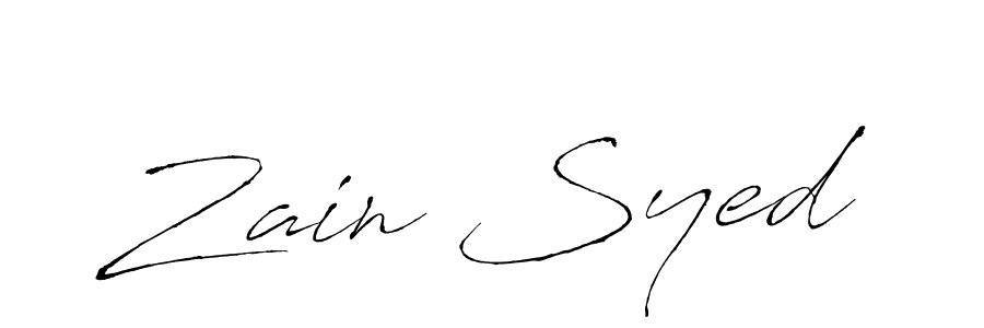 Use a signature maker to create a handwritten signature online. With this signature software, you can design (Antro_Vectra) your own signature for name Zain Syed. Zain Syed signature style 6 images and pictures png