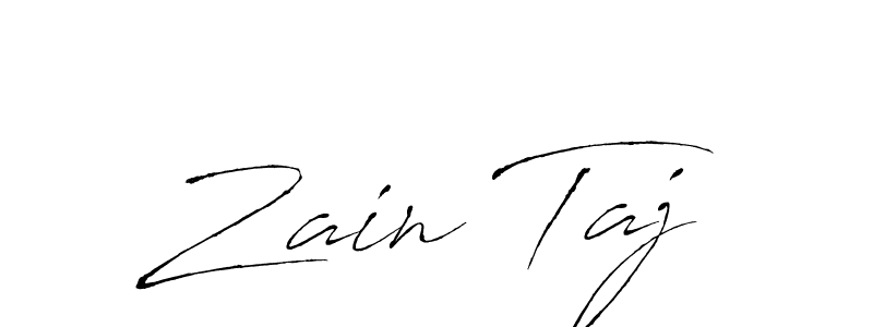 Design your own signature with our free online signature maker. With this signature software, you can create a handwritten (Antro_Vectra) signature for name Zain Taj. Zain Taj signature style 6 images and pictures png
