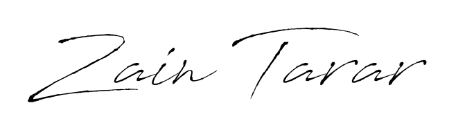 Designed for modern professionals: Zain Tarar name signature crafted with Antro_Vectra script. Ready for digital PDF workflows. Zain Tarar signature style 6 images and pictures png