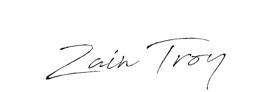 You should practise on your own different ways (Antro_Vectra) to write your name (Zain Troy) in signature. don't let someone else do it for you. Zain Troy signature style 6 images and pictures png