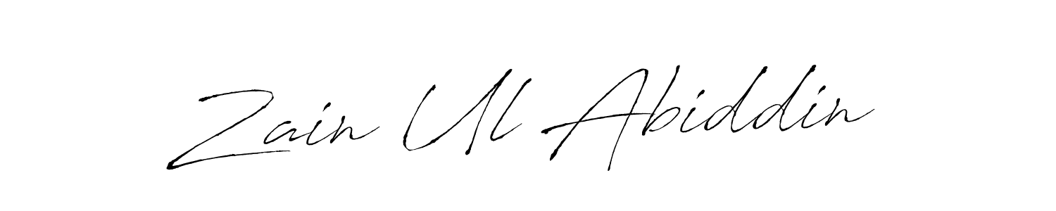 Zain Ul Abiddin stylish signature style. Best Handwritten Sign (Antro_Vectra) for my name. Handwritten Signature Collection Ideas for my name Zain Ul Abiddin. Zain Ul Abiddin signature style 6 images and pictures png