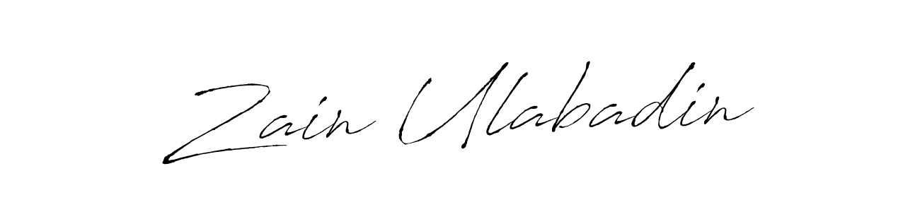Make a beautiful signature design for name Zain Ulabadin. With this signature (Antro_Vectra) style, you can create a handwritten signature for free. Zain Ulabadin signature style 6 images and pictures png