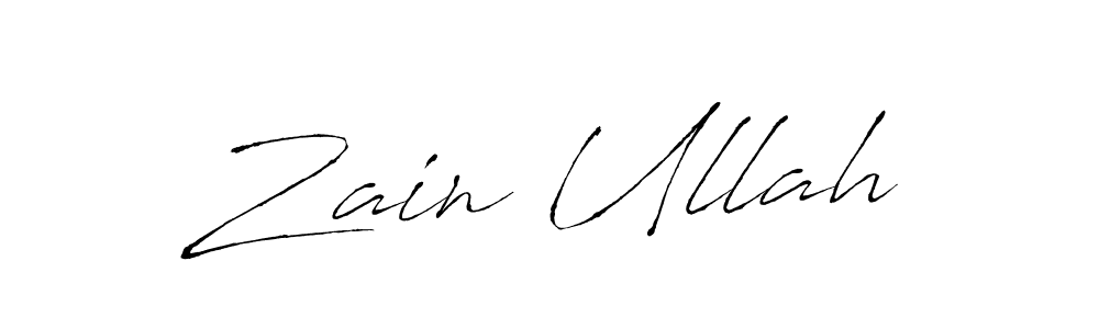 Design your own signature with our free online signature maker. With this signature software, you can create a handwritten (Antro_Vectra) signature for name Zain Ullah. Zain Ullah signature style 6 images and pictures png