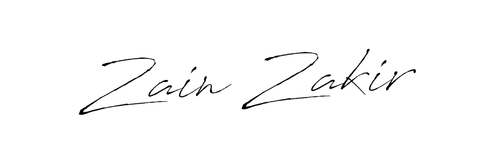 How to make Zain Zakir name signature. Use Antro_Vectra style for creating short signs online. This is the latest handwritten sign. Zain Zakir signature style 6 images and pictures png