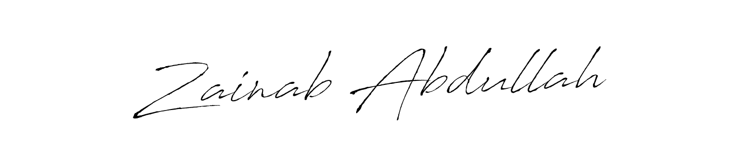 Similarly Antro_Vectra is the best handwritten signature design. Signature creator online .You can use it as an online autograph creator for name Zainab Abdullah. Zainab Abdullah signature style 6 images and pictures png