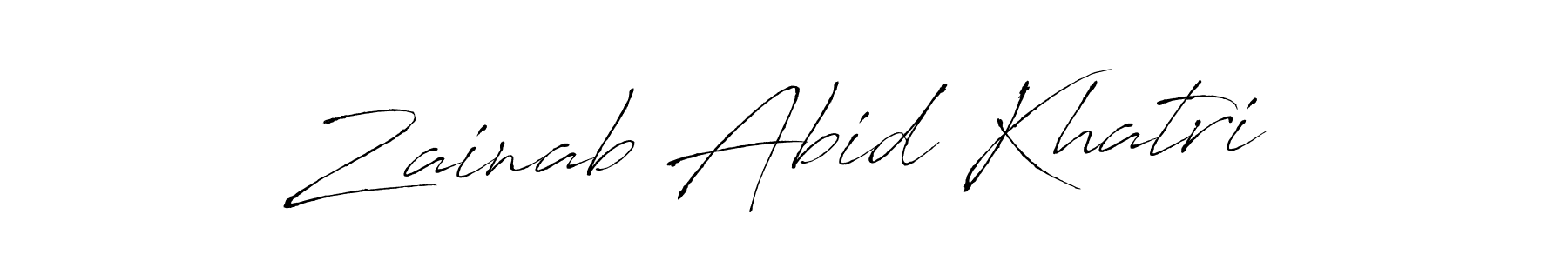 How to make Zainab Abid Khatri signature? Antro_Vectra is a professional autograph style. Create handwritten signature for Zainab Abid Khatri name. Zainab Abid Khatri signature style 6 images and pictures png