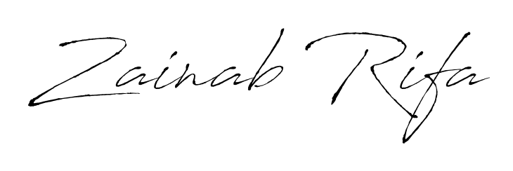 Also we have Zainab Rifa name is the best signature style. Create professional handwritten signature collection using Antro_Vectra autograph style. Zainab Rifa signature style 6 images and pictures png
