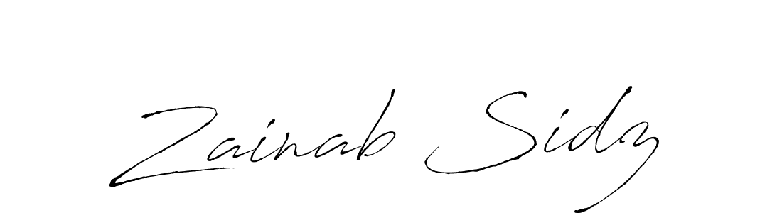 Make a beautiful signature design for name Zainab Sidz. Use this online signature maker to create a handwritten signature for free. Zainab Sidz signature style 6 images and pictures png