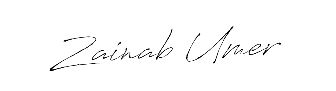 Zainab Umer stylish signature style. Best Handwritten Sign (Antro_Vectra) for my name. Handwritten Signature Collection Ideas for my name Zainab Umer. Zainab Umer signature style 6 images and pictures png