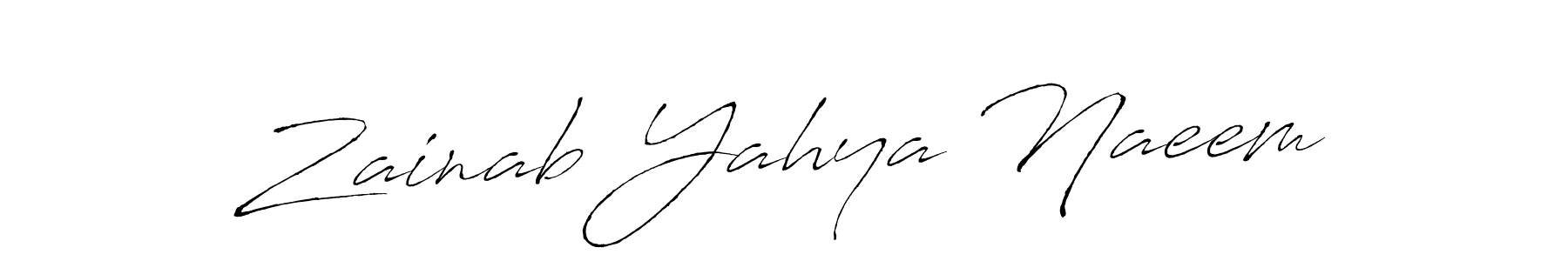 How to make Zainab Yahya Naeem signature? Antro_Vectra is a professional autograph style. Create handwritten signature for Zainab Yahya Naeem name. Zainab Yahya Naeem signature style 6 images and pictures png