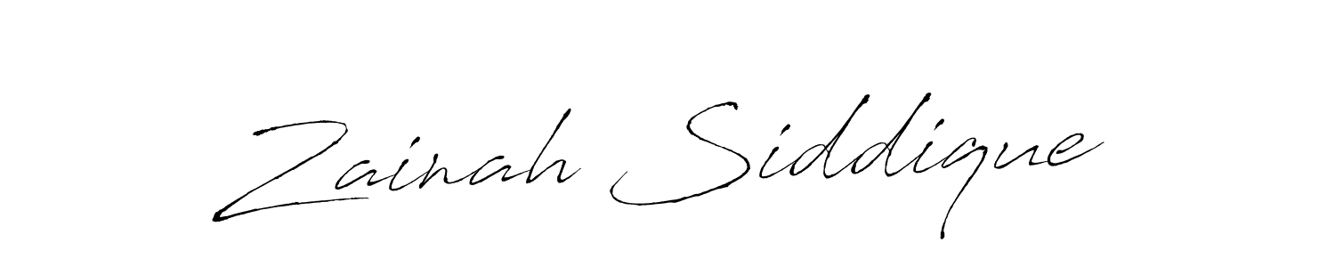 Create a beautiful signature design for name Zainah Siddique. With this signature (Antro_Vectra) fonts, you can make a handwritten signature for free. Zainah Siddique signature style 6 images and pictures png