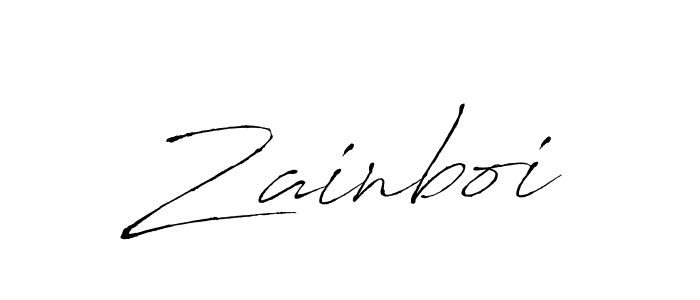 Design your own signature with our free online signature maker. With this signature software, you can create a handwritten (Antro_Vectra) signature for name Zainboi. Zainboi signature style 6 images and pictures png