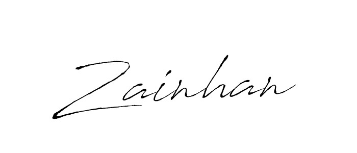 How to make Zainhan signature? Antro_Vectra is a professional autograph style. Create handwritten signature for Zainhan name. Zainhan signature style 6 images and pictures png