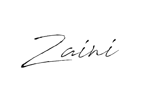 Design your own signature with our free online signature maker. With this signature software, you can create a handwritten (Antro_Vectra) signature for name Zaini. Zaini signature style 6 images and pictures png