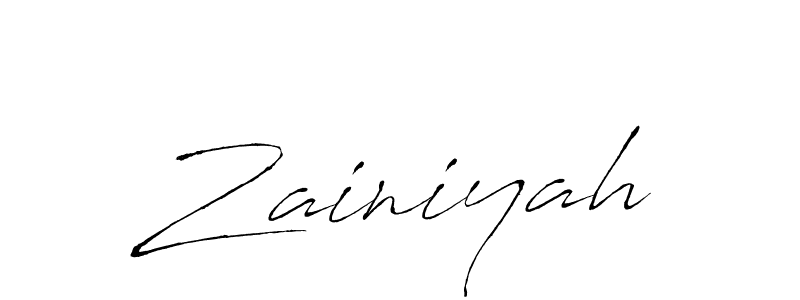 Zainiyah stylish signature style. Best Handwritten Sign (Antro_Vectra) for my name. Handwritten Signature Collection Ideas for my name Zainiyah. Zainiyah signature style 6 images and pictures png