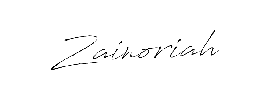 Zainoriah stylish signature style. Best Handwritten Sign (Antro_Vectra) for my name. Handwritten Signature Collection Ideas for my name Zainoriah. Zainoriah signature style 6 images and pictures png