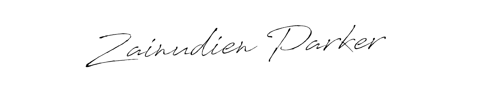 Make a beautiful signature design for name Zainudien Parker. With this signature (Antro_Vectra) style, you can create a handwritten signature for free. Zainudien Parker signature style 6 images and pictures png